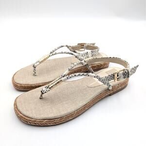 Dolce Vita Meryl Slingback Sandal Women's Grey/White Embossed Leather Size US7.5